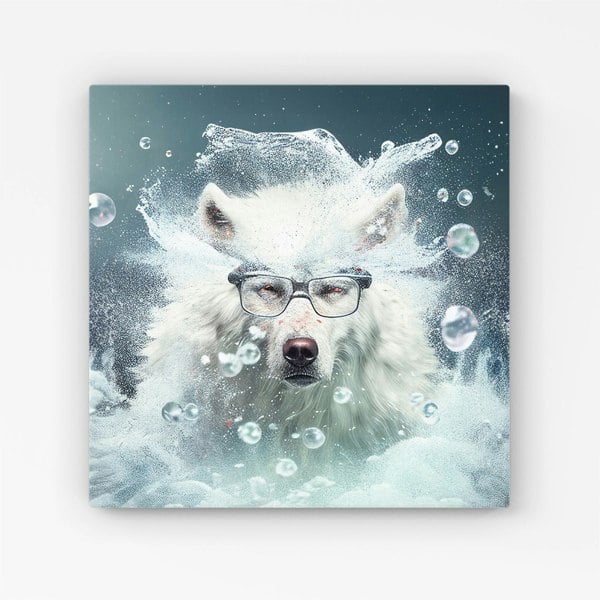 Warren Reed White Wolf Splash Art Canvas