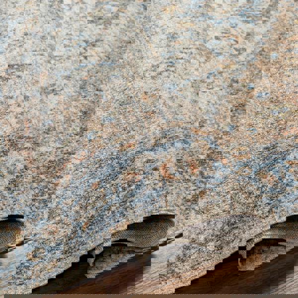 Livabliss Lillian-Washable Blue Brown Traditional Vintage Boho Rug