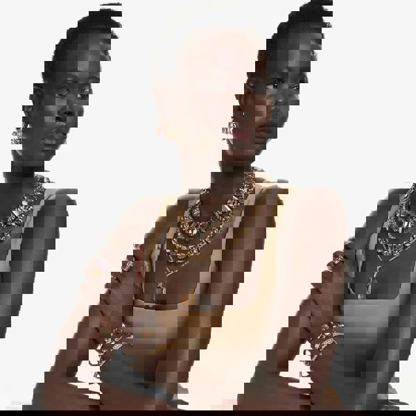 Swarovski Millenia Gold Tone Plated Octagon Cut Bronze Crystal Pendant Necklace 5725752