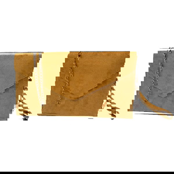 Kitise Genuine Italian Suede Envelope Style Cluth Bag Purse Flat Messenger Handbag