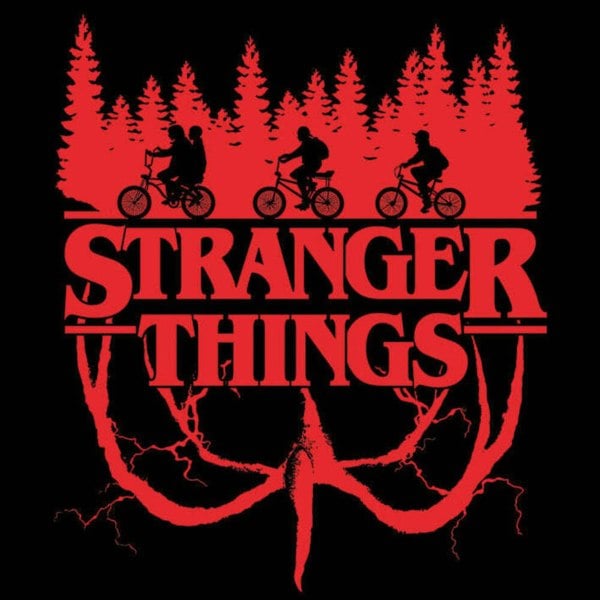 Stranger Things Logo Canvas Print - Black/Red