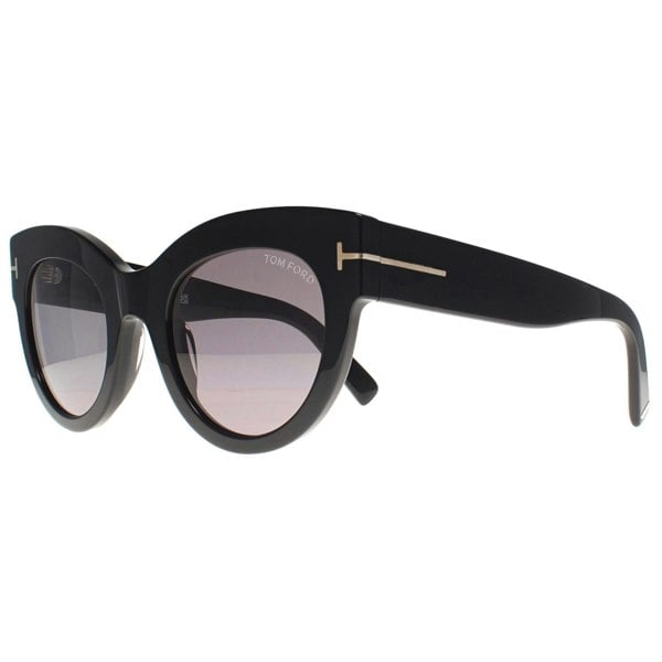 Tom Ford Sunglasses Lucilla FT1063 01C Shiny Black Smoke Mirror