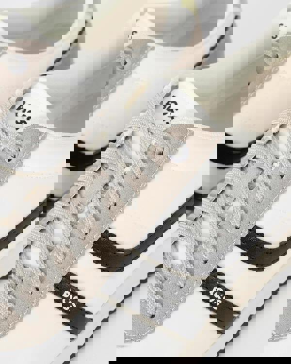 BOSS Orange Zayn Mens Logo Trainers with Faux Suede Trims - Open Grey 063