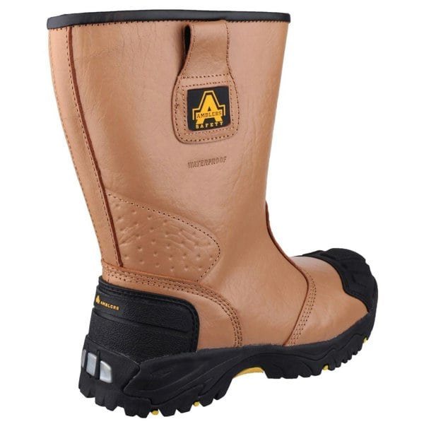 Amblers Safety FS143 Waterproof pull on Safety Men's Rigger Boots in Tan