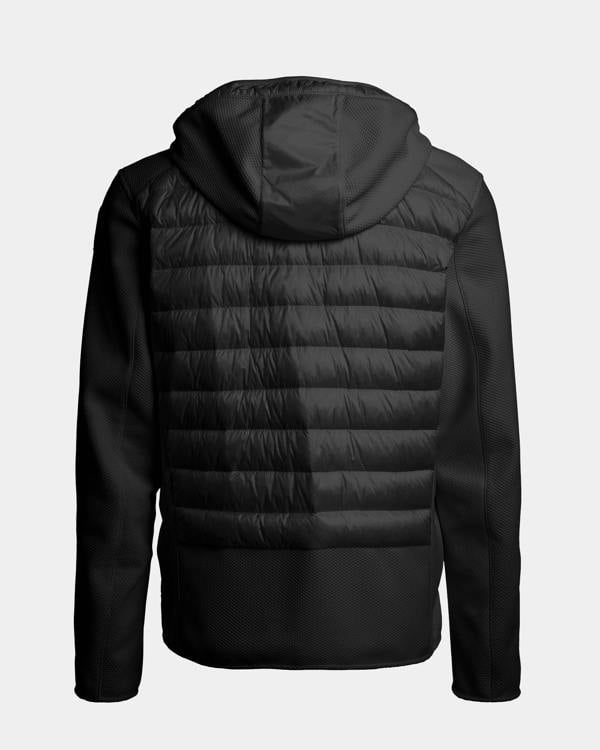 Parajumpers Nolan Mens Hybrid Hooded Jacket - Black 541, back