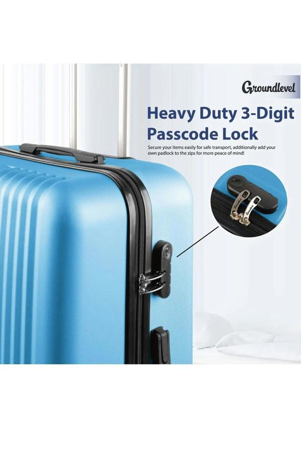 Groundlevel XL Delta Hard Shell 3 Piece Luggage Set
