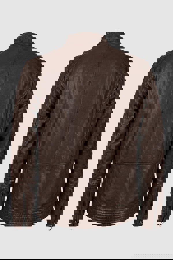 Mens Brown Premium Biker Leather Jacket