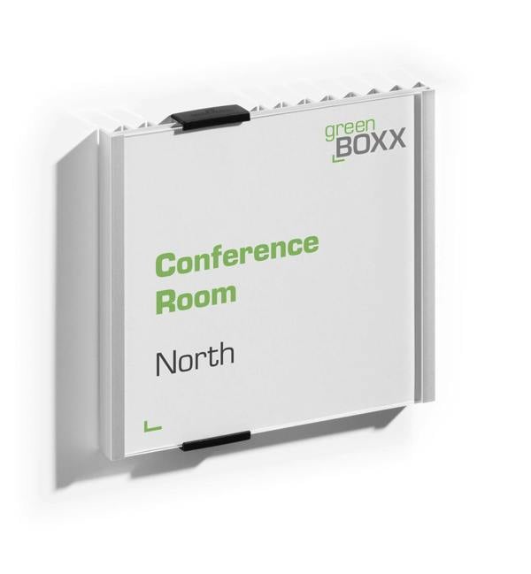 Durable Anodised Aluminium Square Door Sign Holder Wall Mounted | 149x149mm