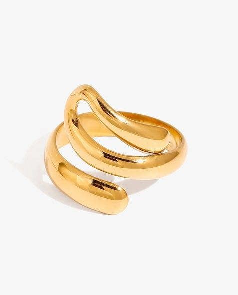 Elk & Bloom Chunky Wrap Wave 14K Gold Ring