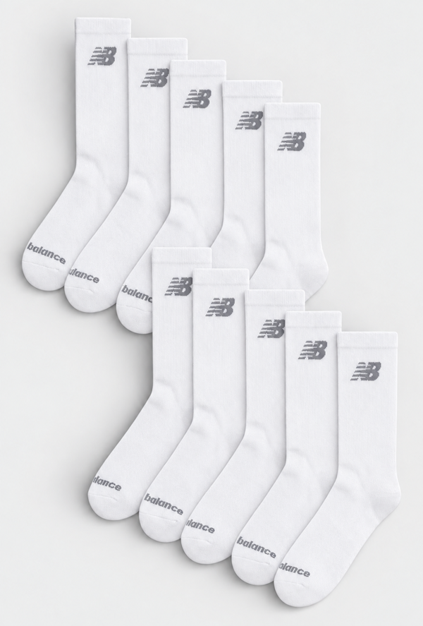 New Balance 10-Pack Cushioned Crew Socks