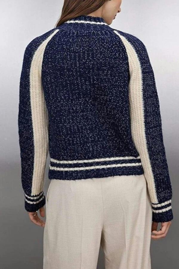 WOVCOR Soft Textured Knit Cardigan with Zipper Detail