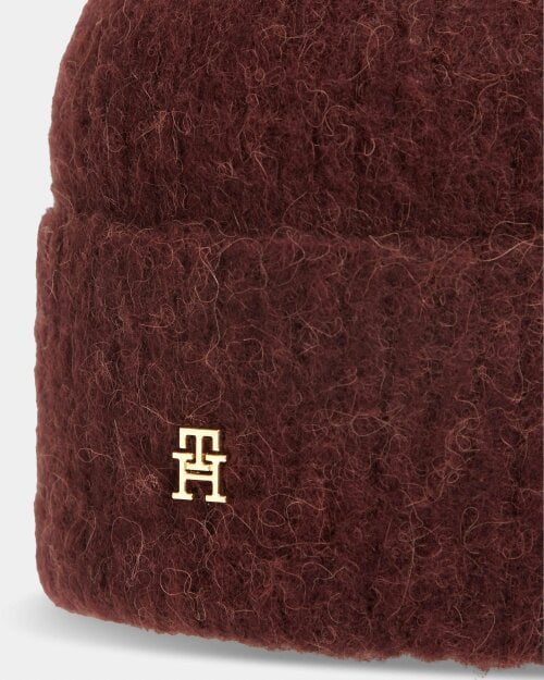 Tommy Hilfiger TH Elevated Chic Womens Beanie - Deep Burgundy