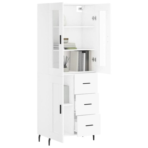 Berkfield Highboard White 69.5x34x180 cm Engineered Wood