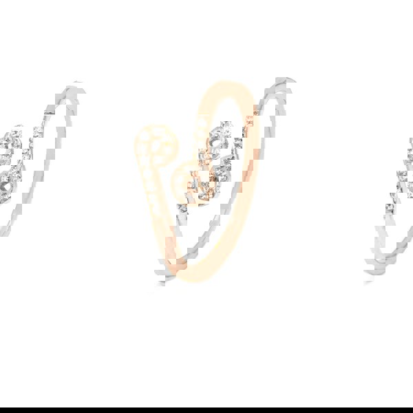 Say It With Cancer Ring with CZ Stones - Rose Gold Plated