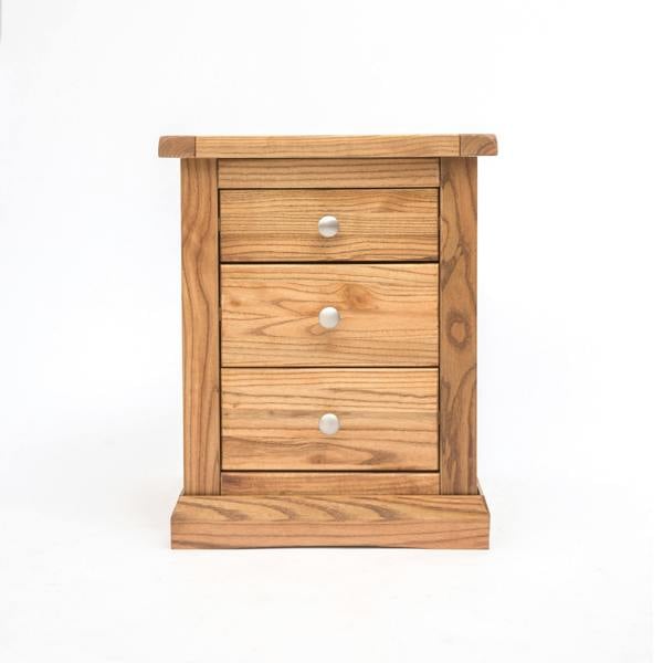 Salerno 3 Drawer Bedside Table