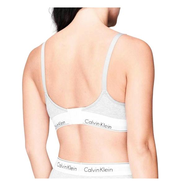 Calvin Klein Womens/Ladies Cotton Blend Bralette - Heather Grey - 