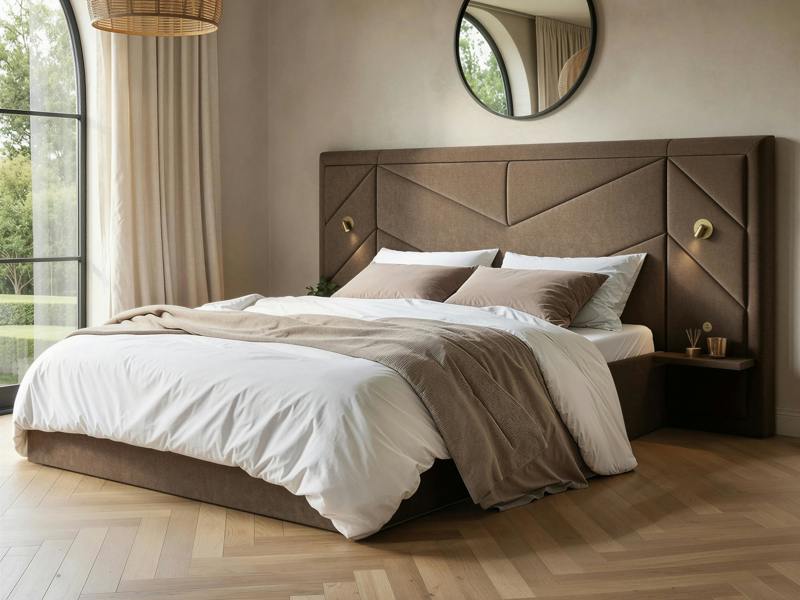 Flair Alice Hotel Ottoman Bed Double Brown Chenille