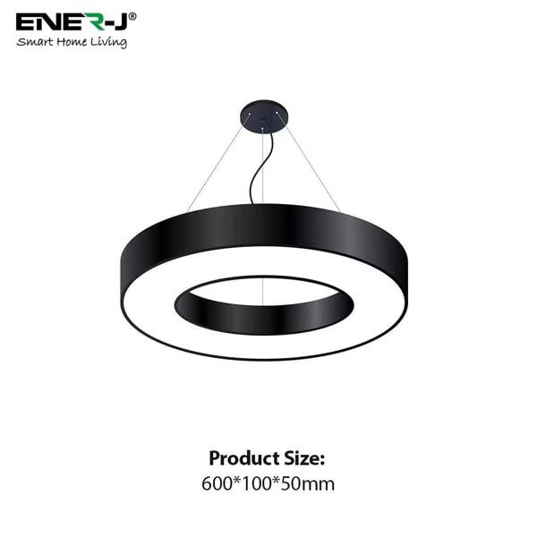ENER-J 24W Hollow Round Pendant Light, Size: Diameter 60 cms, Lampshade height 5 cms
