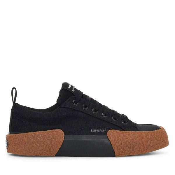 Superga Unisex Adult 2660 Stripe Big Bumpers Trainers - Black/Gum