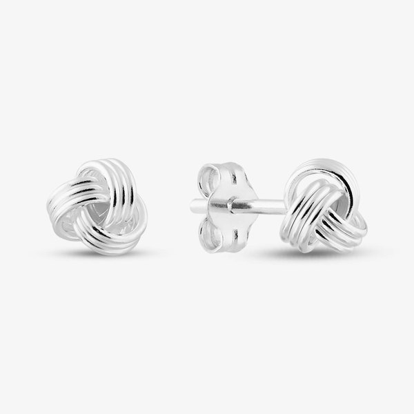 T. H. Baker Sterling Silver 5.5mm Knot Stud Earrings S4030