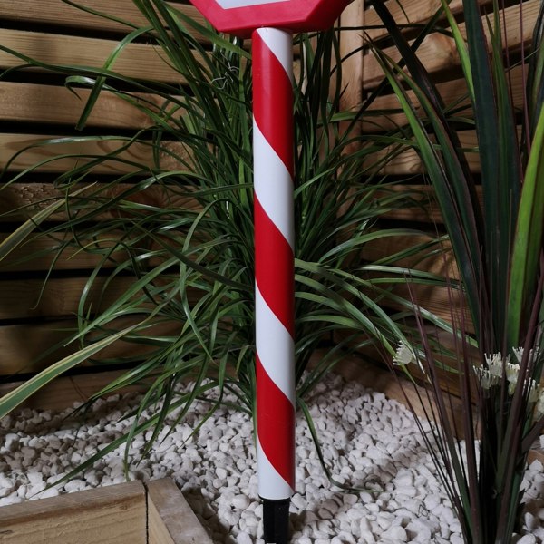 Samuel Alexander 55cm Battery Operated Light up Santa Stop Here LED Christmas Sign