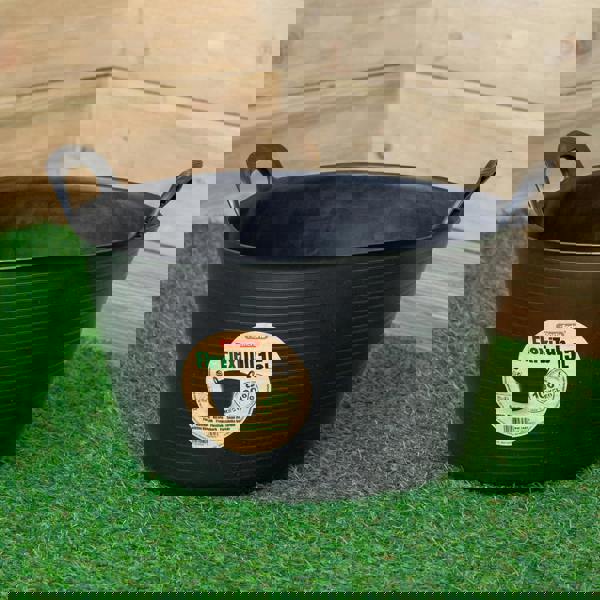 Samuel Alexander 15L Black Flexi Plastic Tub / Bucket for Household and Garden