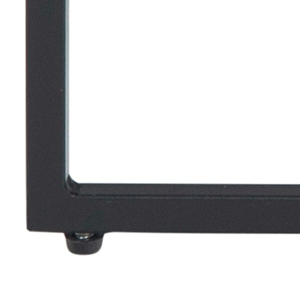 Wyld Haus Set of 2 Holbaeck Black Marble Effect Square Nesting Coffee Tables