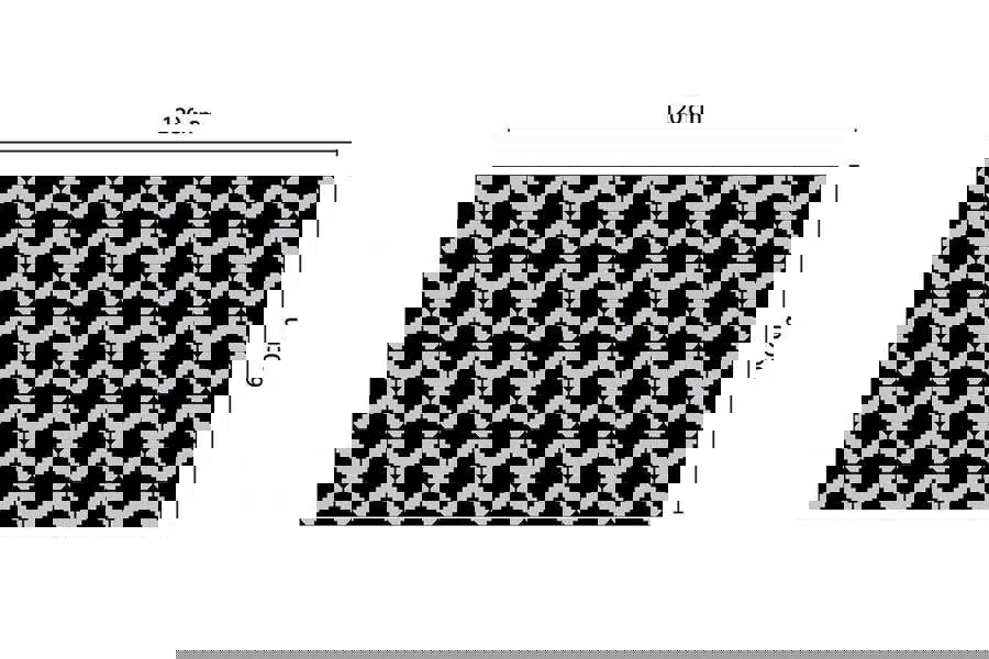 WFM6124 - Modern Geometric Stencil Pattern Rug Mat 120cm x 60 cm