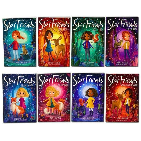 Star Friends Series 8 Book Set by Linda Chapman Mirror Magic, Wish Trap, Secret Spell & more