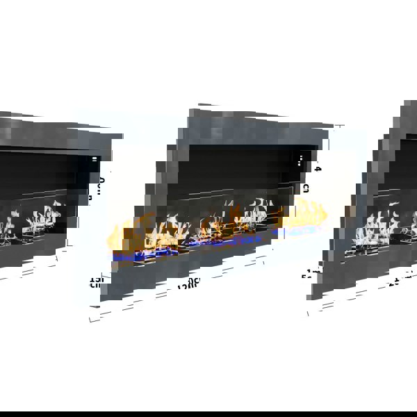 35 Inch 47 Inch Bioethanol Fireplace Wall Mounted Grey Stainless Steel Bio Ethanol Fireplaces Living and Home