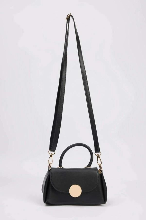 WOVCOR Women's Mini Hand and Shoulder City Bag with Metal Accessory Details