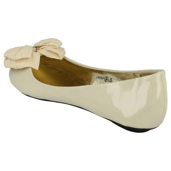 Anne Michelle Ladies Anne Michelle Bow Detail Ballet Shoes
