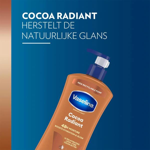 Vaseline Intensive Care Cocoa Radiant Body Lotion, 600ml for Dry Skin Care