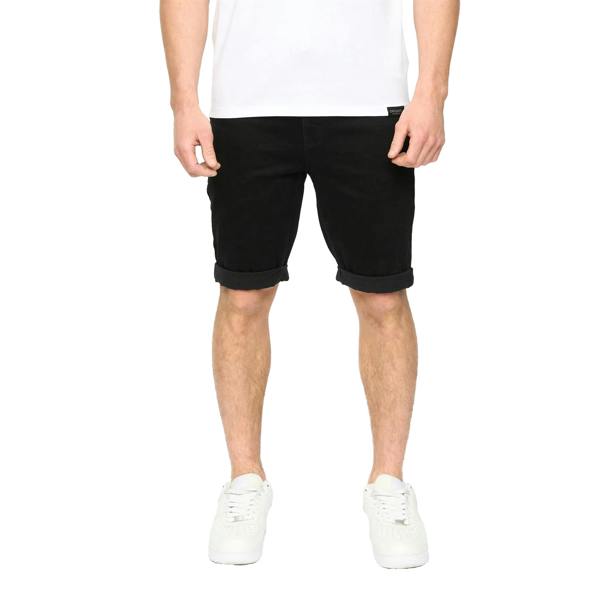 Crosshatch Mens Youlgreeve Denim Belted Shorts - Black Wash - 