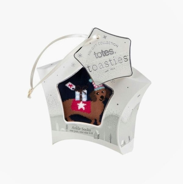 Totes Isotoner NOVELTY ANKLE Womens Socks Dog: One Size