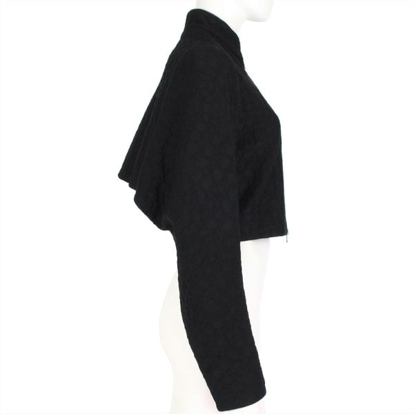 Alaia black textured Cosmos bolero jacket cropped jacket