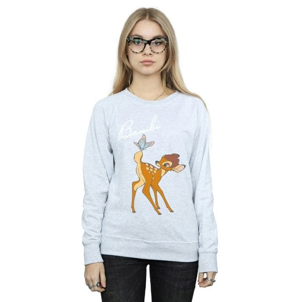 Disney Womens Bambi Butterfly Tail Sweatshirt - Sports Grey