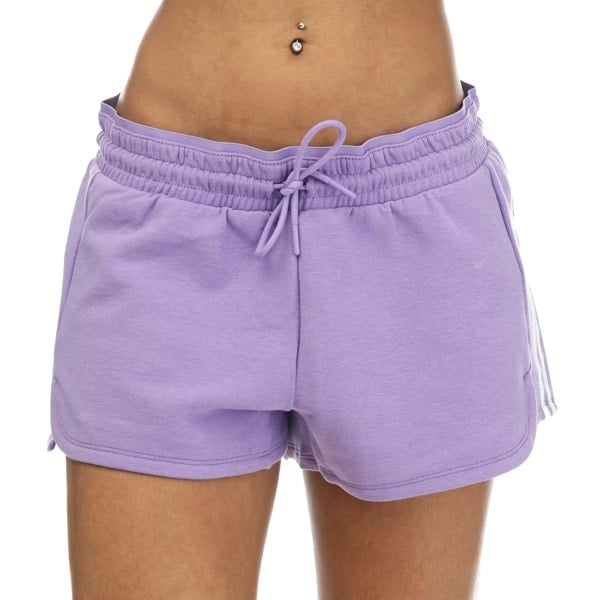 Adidas Womens/Ladies Essentials Triple Stripe Training Casual Shorts - Violet