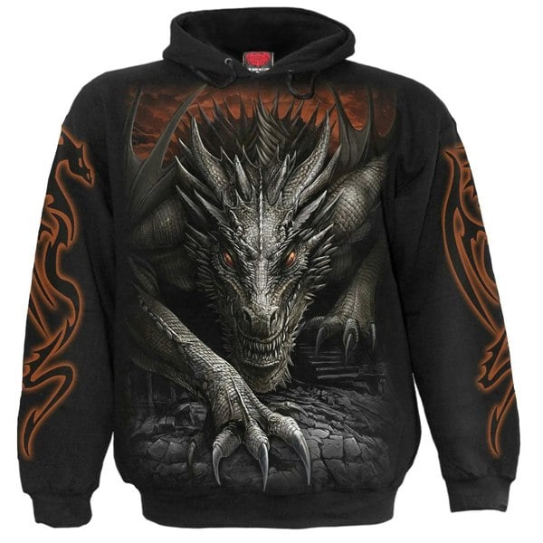 Spiral Direct Unisex Adult Majestic Draco Hoodie - Black