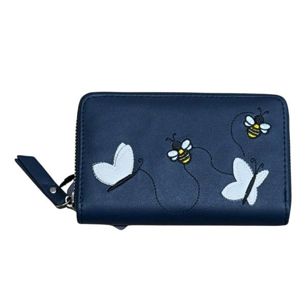 Fores Collection Embroidered Bee & Butterflies Ladies Purse