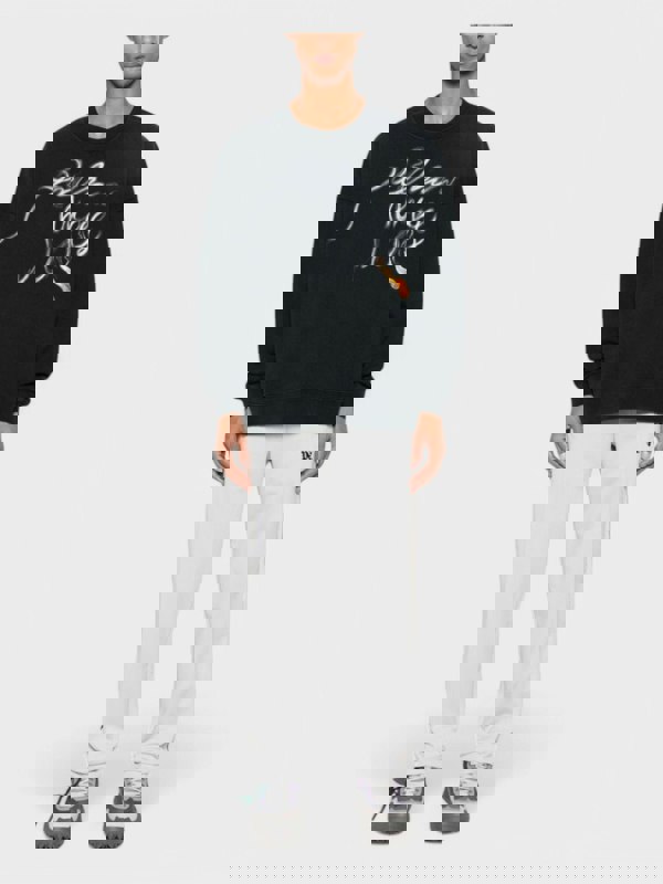 Palm Angels Foggy Sweatshirt 'Black White' - Supplied FashionPalm Angels