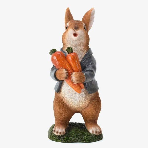 T. H. Baker Country Living Rabbit With Carrots Figurine CL433