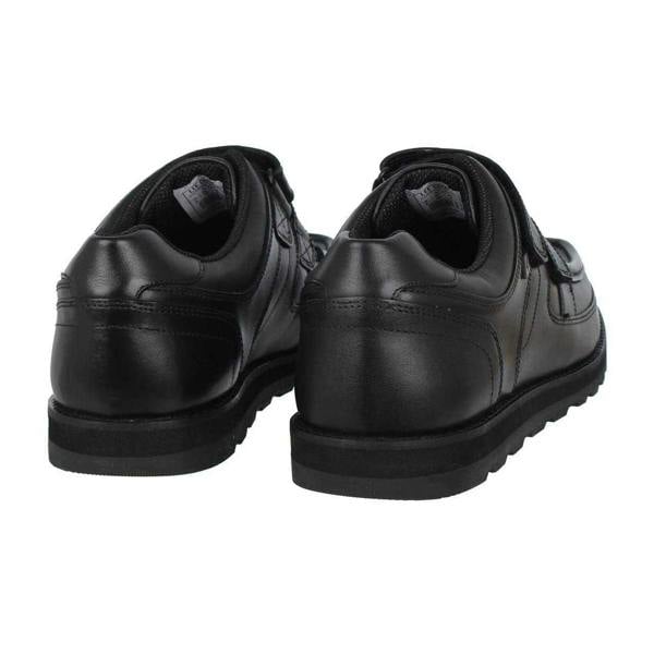 Lee Cooper Mens Harrow Leather Hook and Loop Shoes - Black - 