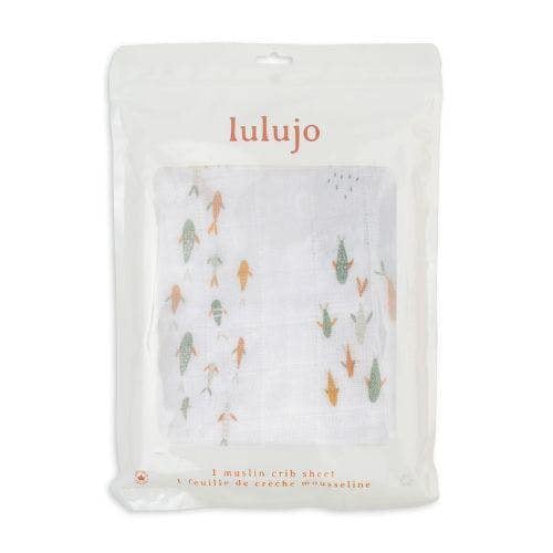 Lulujo -Cotton Cot Sheet - Fish