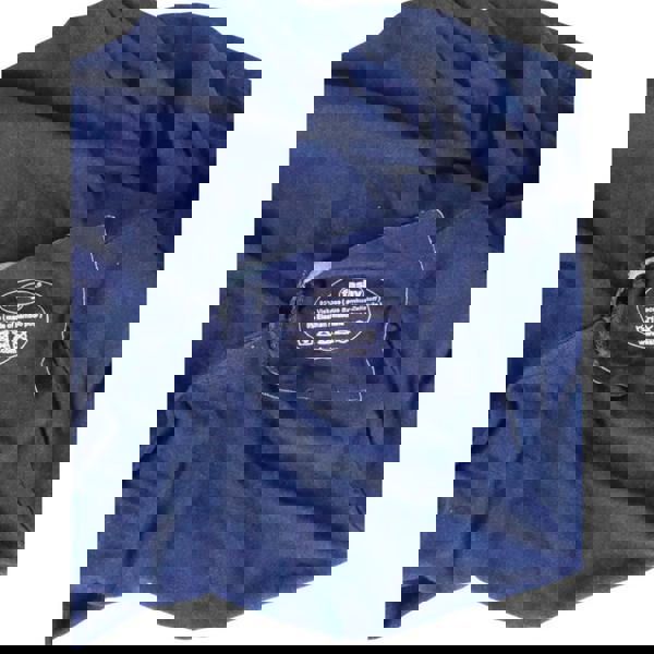 Navy blue weighted Fashy reversible soft fabric cap with white logo