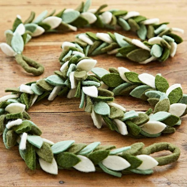 Paper High Felt Greenery Christmas Garland