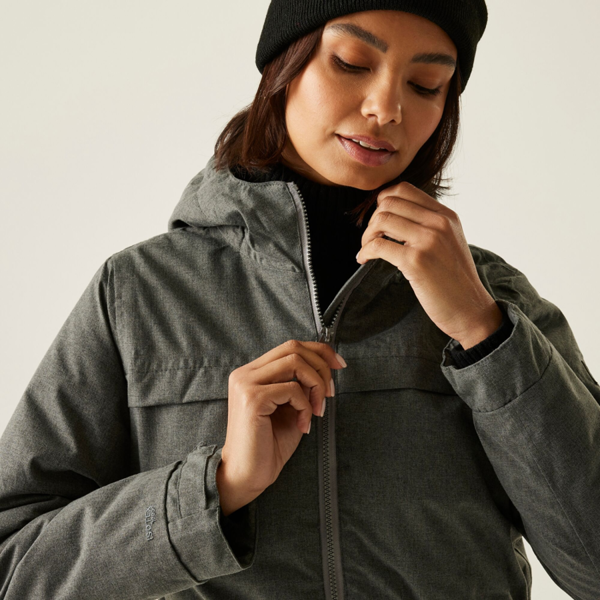 Regatta Women's Romine II Waterproof Jacket - Grey Sky Marl / Black
