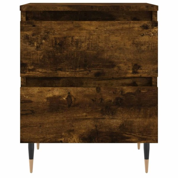 Berkfield Bedside Cabinet Smoked Oak 40x35x50 cm Engineered Wood