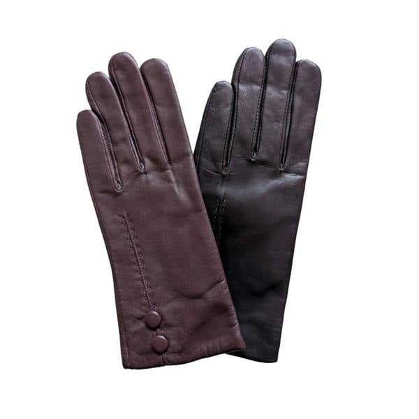 Eastern Counties Leather Womens Hattie Leather Winter Gloves - Burgundy