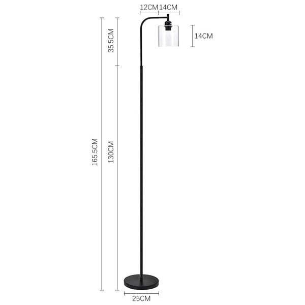 Minimalist Floor Lamp with Glass Lampshade Floor Lamps Living and Home